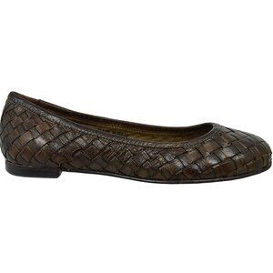 Calzoleria Toscana B940 Woven Ballerina Brown